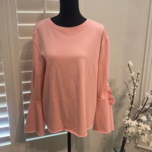 Sanctuary Upper West Bell Sleeve Sweatshirt Pink Size medium